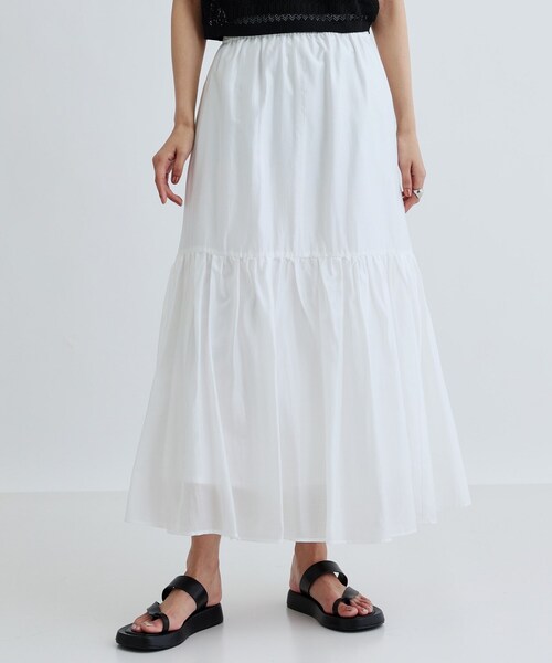 GALLEST(ギャレスト)の「ティアードボイルスカート(スカート・レディース・ブラウン系その他/ブラック/ホワイト・38/36)」の18枚目の写真