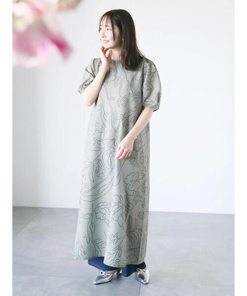 【新品・完売品】Te chi chi 日比谷花壇　ボタニカル　ワンピース　値下❤︎ Te chichi TERRASSE（テチチテラス）の「【日比谷花壇コラボ