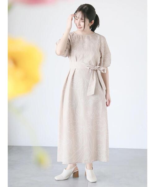 【新品・完売品】Te chi chi 日比谷花壇　ボタニカル　ワンピース　値下❤︎ 新品・完売品】Te chi chi 日比谷花壇 ボタニカル ワンピース