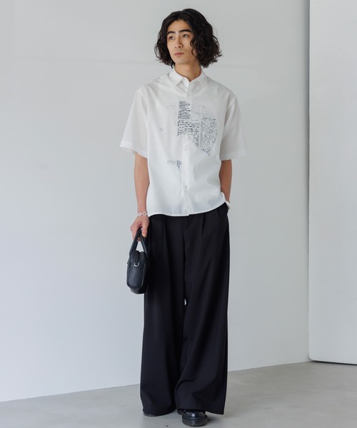 SINSS（シンス）の「Graphic shirt / グラフィックシャツ（シャツ/ブラウス・メンズ・ブラック/ホワイト・LARGE/MEDIUM/SMALL）」の22枚目の写真
