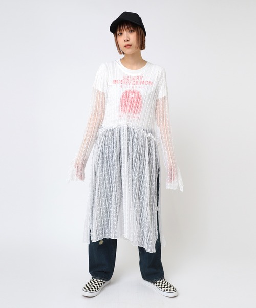 RNA(アールエヌエー)の「D1676 レースロングワンピース(ワンピース・レディース・ブラック/ライトブルー/ホワイト・MEDIUM)」の2枚目の写真