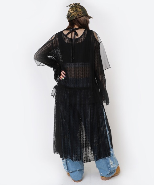 RNA(アールエヌエー)の「D1676 レースロングワンピース(ワンピース・レディース・ブラック/ライトブルー/ホワイト・MEDIUM)」の11枚目の写真