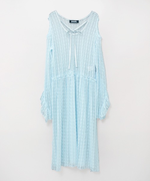 RNA(アールエヌエー)の「D1676 レースロングワンピース(ワンピース・レディース・ブラック/ライトブルー/ホワイト・MEDIUM)」の14枚目の写真