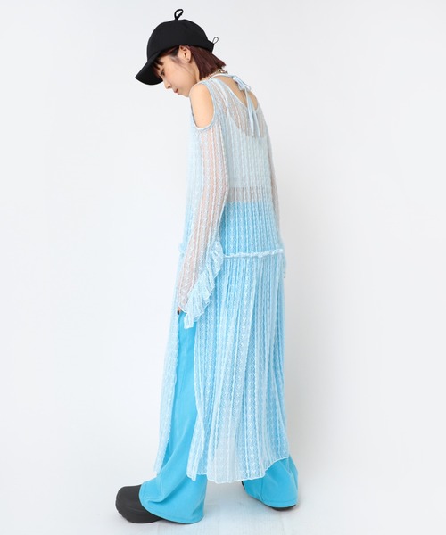 RNA(アールエヌエー)の「D1676 レースロングワンピース(ワンピース・レディース・ブラック/ライトブルー/ホワイト・MEDIUM)」の17枚目の写真