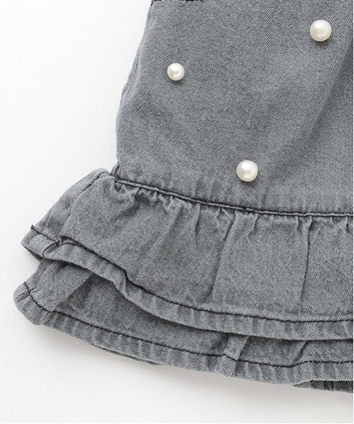 petit main（プティマイン）の「【リンク】パールデニムスカパン(キッズ)（デニムスカート・キッズ・ブルー/グレー/サックスブルー・100cm/120cm/130cm/110cm/80ｃｍ/90cm）」の8枚目の写真