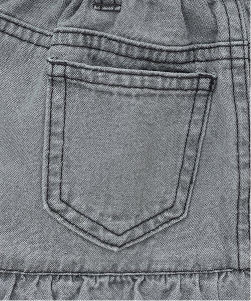 petit main（プティマイン）の「【リンク】パールデニムスカパン(キッズ)（デニムスカート・キッズ・ブルー/グレー/サックスブルー・100cm/120cm/130cm/110cm/80ｃｍ/90cm）」の10枚目の写真