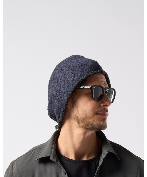 wjk（ダヴルジェイケイ）の「back pile light watch cap（ニットキャップ/ビーニー・メンズ・ネイビー/ブラック・FREE）」の4枚目の写真
