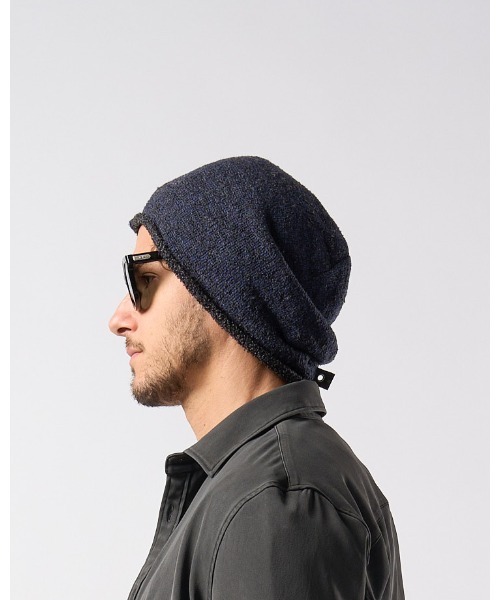wjk（ダヴルジェイケイ）の「back pile light watch cap（ニットキャップ/ビーニー・メンズ・ネイビー/ブラック・FREE）」の5枚目の写真