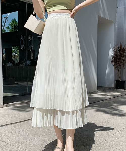 【動くたび華やかに♪】Dior スカート セール】動くたび華やか！ティアードプリーツスカート（スカート