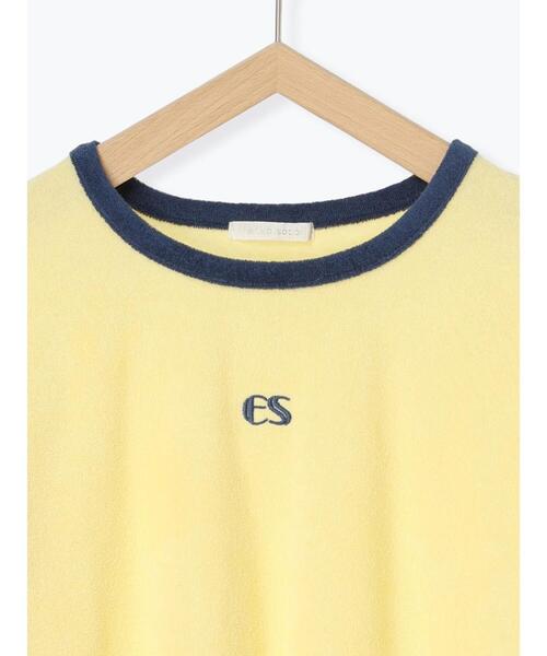 ehka sopo（エヘカソポ）の「パイルリンガーTシャツ（Tシャツ/カットソー・レディース・ネイビー/オフホワイト/イエロー・F）」の14枚目の写真