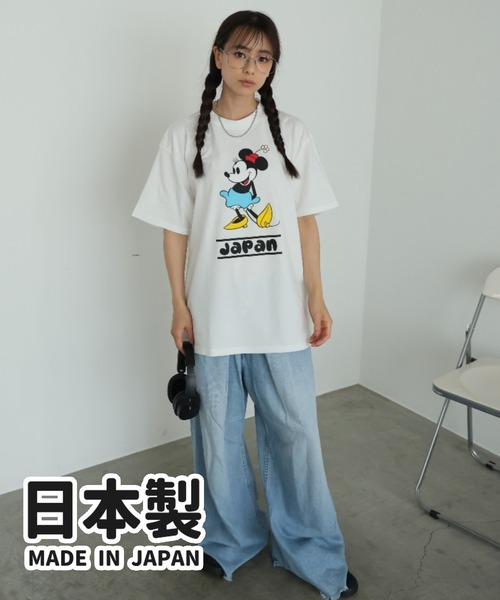 Disney（ディズニー）の「☆日本製★ Disney 半袖Ｔシャツ（Tシャツ/カットソー・レディース・ホワイト/ホワイト系その他/ブラック系その他/ブラック/ホワイト系その他2/ブラック系その他2・M/L/XL）」の3枚目の写真