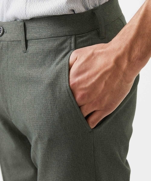 MICHEL KLEIN HOMME   （ミッシェルクランオム）の「メッシュスラックスパンツ セットアップ（スラックス・メンズ・ブラック/カーキ・MEDIUM/LARGE/X-LARGE）」の8枚目の写真
