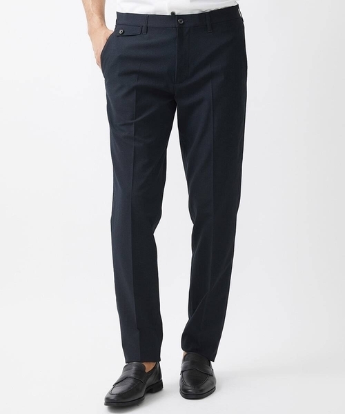 MICHEL KLEIN HOMME   （ミッシェルクランオム）の「メッシュスラックスパンツ セットアップ（スラックス・メンズ・ブラック/カーキ・MEDIUM/LARGE/X-LARGE）」の4枚目の写真