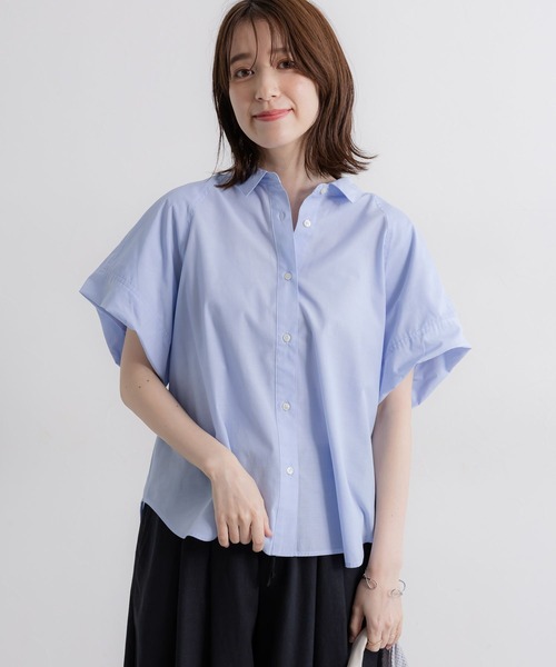 studio CLIP（スタディオクリップ）の「バルーンスリーブシアーシャツブラウス（シャツ/ブラウス・レディース・ライトブルー/ブラック/イエロー/オフホワイト・FREE）」の3枚目の写真