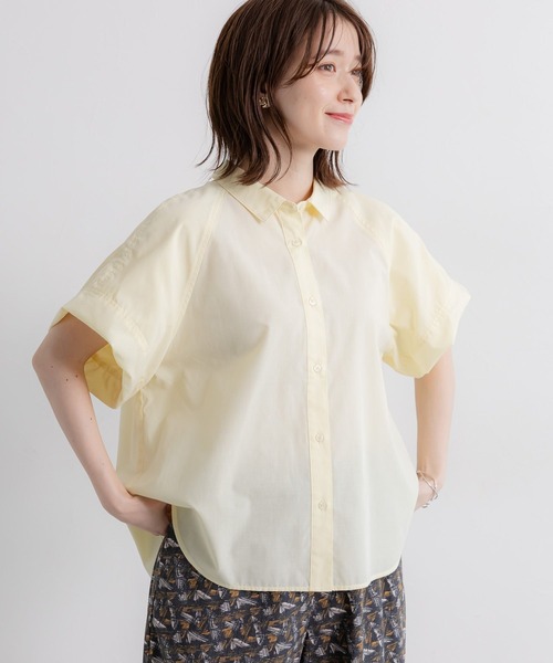 PHOTOCOPIEU 黒 クロップド丈シャツ バルーンスリーブ