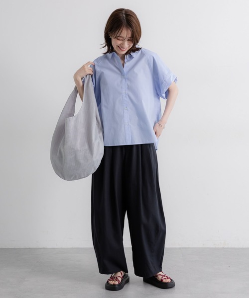 studio CLIP（スタディオクリップ）の「バルーンスリーブシアーシャツブラウス（シャツ/ブラウス・レディース・ライトブルー/ブラック/イエロー/オフホワイト・FREE）」の18枚目の写真