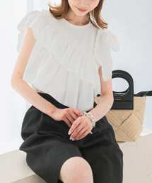 URBAN RESEARCH ROSSO WOMEN | プリーツフリルデザインプルオーバー(Tシャツ/カットソー)