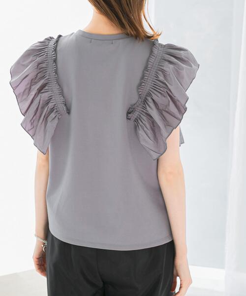 URBAN RESEARCH ROSSO WOMEN（アーバンリサーチ　ロッソ）の「プリーツフリルデザインプルオーバー（Tシャツ/カットソー・レディース・グレー/オフホワイト/ブラック・FREE）」の14枚目の写真