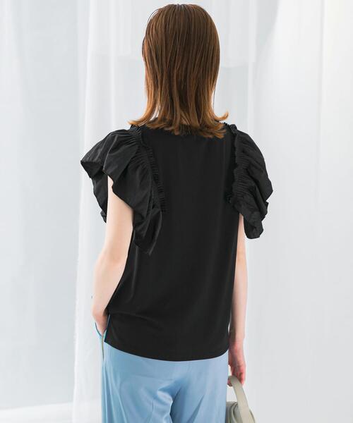 URBAN RESEARCH ROSSO WOMEN（アーバンリサーチ　ロッソ）の「プリーツフリルデザインプルオーバー（Tシャツ/カットソー・レディース・グレー/オフホワイト/ブラック・FREE）」の18枚目の写真