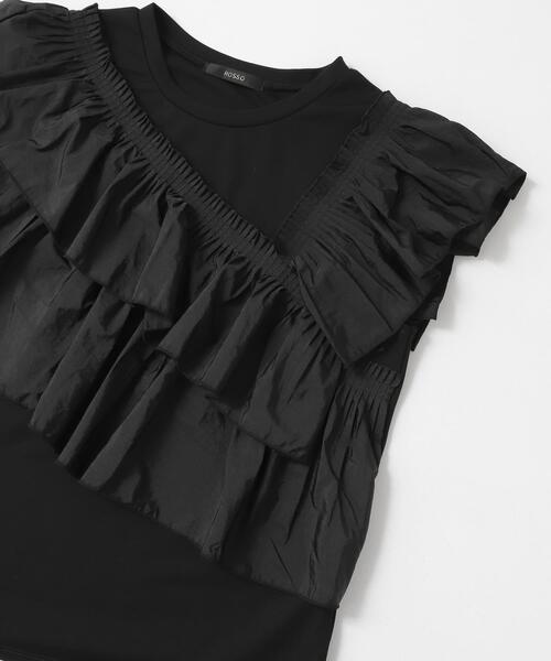 URBAN RESEARCH ROSSO WOMEN（アーバンリサーチ　ロッソ）の「プリーツフリルデザインプルオーバー（Tシャツ/カットソー・レディース・グレー/オフホワイト/ブラック・FREE）」の21枚目の写真