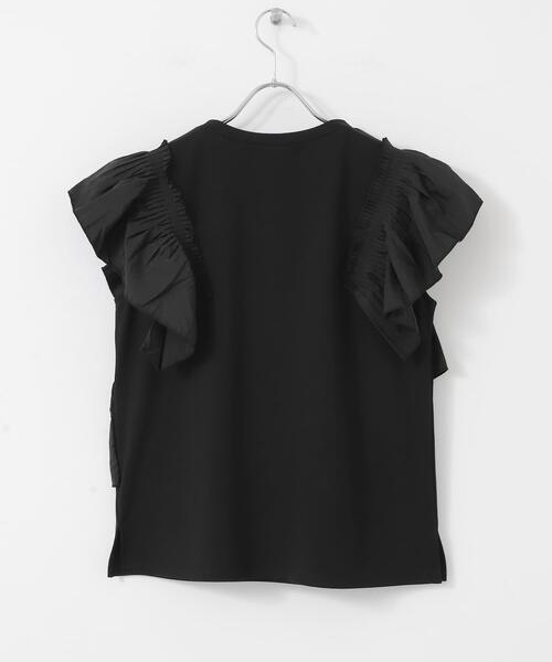 URBAN RESEARCH ROSSO WOMEN（アーバンリサーチ　ロッソ）の「プリーツフリルデザインプルオーバー（Tシャツ/カットソー・レディース・グレー/オフホワイト/ブラック・FREE）」の22枚目の写真