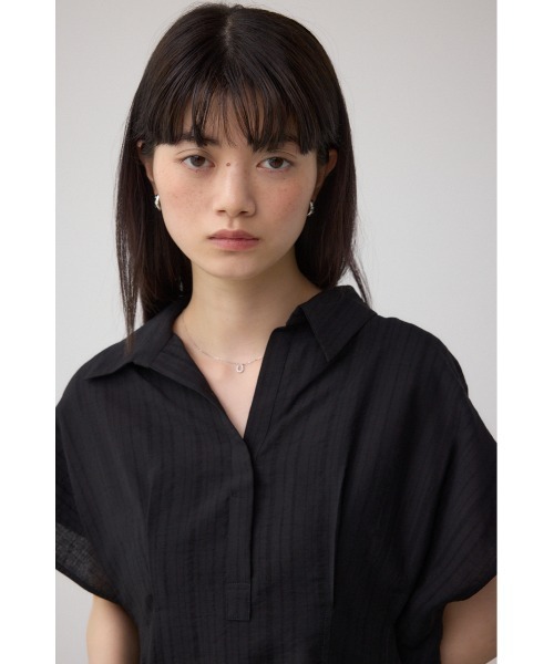 AZUL by moussy(アズールバイマウジー)の「タックスキッパーブラウス(シャツ/ブラウス・レディース・ライトグレー/ブラック/オフホワイト・FREE)」の21枚目の写真