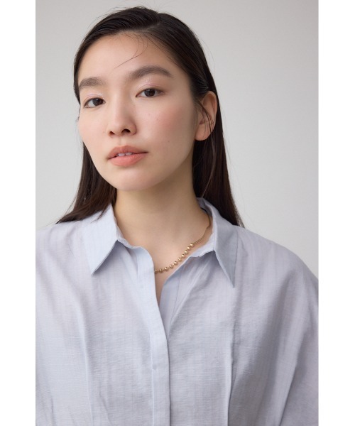 AZUL by moussy(アズールバイマウジー)の「タックスキッパーブラウス(シャツ/ブラウス・レディース・ライトグレー/ブラック/オフホワイト・FREE)」の12枚目の写真