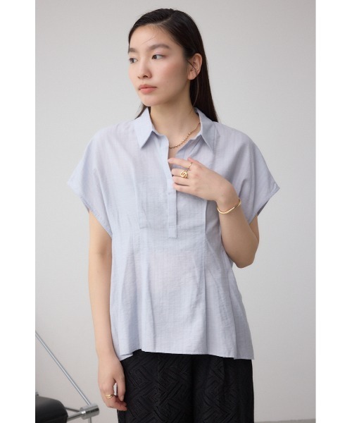 AZUL by moussy(アズールバイマウジー)の「タックスキッパーブラウス(シャツ/ブラウス・レディース・ライトグレー/ブラック/オフホワイト・FREE)」の11枚目の写真