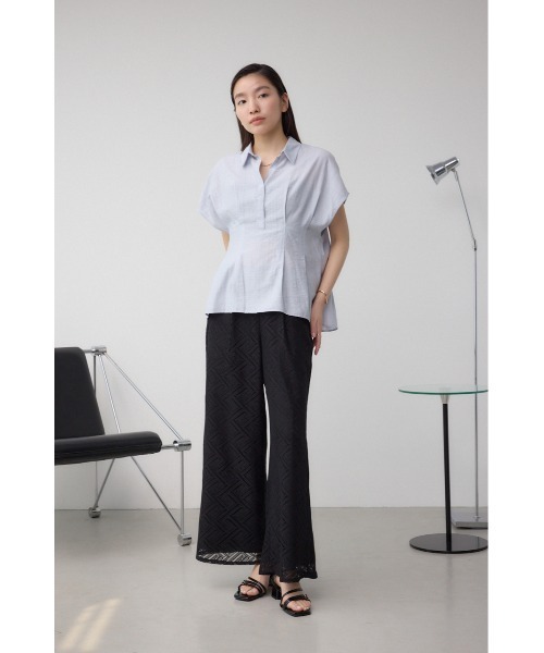 AZUL by moussy(アズールバイマウジー)の「タックスキッパーブラウス(シャツ/ブラウス・レディース・ライトグレー/ブラック/オフホワイト・FREE)」の10枚目の写真