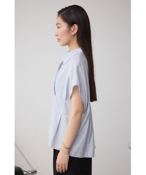 AZUL by moussy(アズールバイマウジー)の「タックスキッパーブラウス(シャツ/ブラウス・レディース・ライトグレー/ブラック/オフホワイト・FREE)」の8枚目の写真