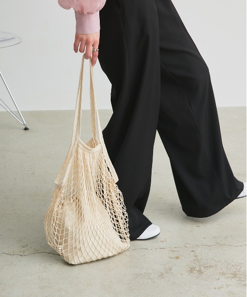 ad thie（アドティエ）の「メッシュネット トートバッグ（トートバッグ・レディース・アイボリー/ブラック/ライトグリーン/ピンク・FREE）」の19枚目の写真