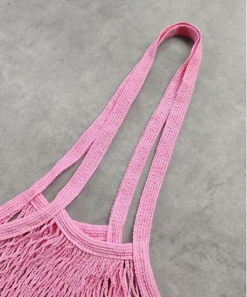 ad thie（アドティエ）の「メッシュネット トートバッグ（トートバッグ・レディース・アイボリー/ブラック/ライトグリーン/ピンク・FREE）」の8枚目の写真