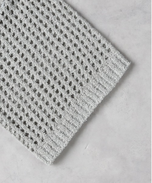 Right-on（ライトオン）の「【HONEYSUCKLE ROSE】透かし編みスキッパーニット（その他トップス・レディース・オフホワイト/ブラック/グレー・L/M）」の7枚目の写真