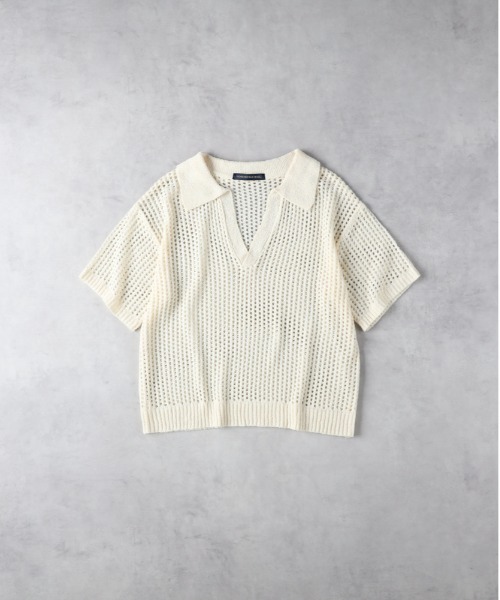 Right-on（ライトオン）の「【HONEYSUCKLE ROSE】透かし編みスキッパーニット（その他トップス・レディース・オフホワイト/ブラック/グレー・L/M）」の10枚目の写真