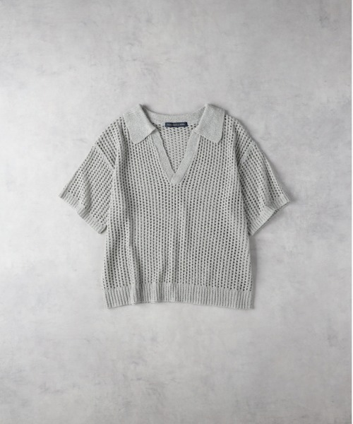 Right-on（ライトオン）の「【HONEYSUCKLE ROSE】透かし編みスキッパーニット（その他トップス・レディース・オフホワイト/ブラック/グレー・L/M）」の9枚目の写真