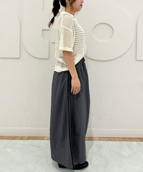 Right-on（ライトオン）の「【HONEYSUCKLE ROSE】透かし編みスキッパーニット（その他トップス・レディース・オフホワイト/ブラック/グレー・L/M）」の19枚目の写真