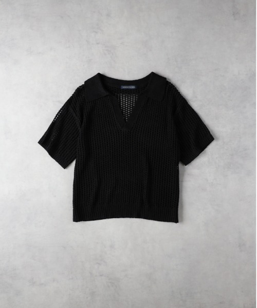 Right-on（ライトオン）の「【HONEYSUCKLE ROSE】透かし編みスキッパーニット（その他トップス・レディース・オフホワイト/ブラック/グレー・L/M）」の11枚目の写真