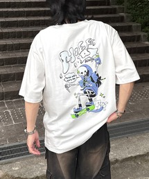 ビリヤードバックプリント ビッグシルエット カジュアルストリート 半袖Tシャツ カットソー ユニセックス
