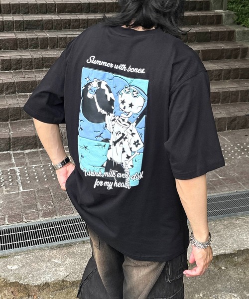 ILL'S(イルズ)の「ビリヤードバックプリント ビッグシルエット カジュアルストリート 半袖Tシャツ カットソー ユニセックス(Tシャツ/カットソー・メンズ・ブラック/ホワイト/ブラック系その他2/ホワイト系その他2/ブラック系その他/ホワイト系その他・M/L)」の18枚目の写真