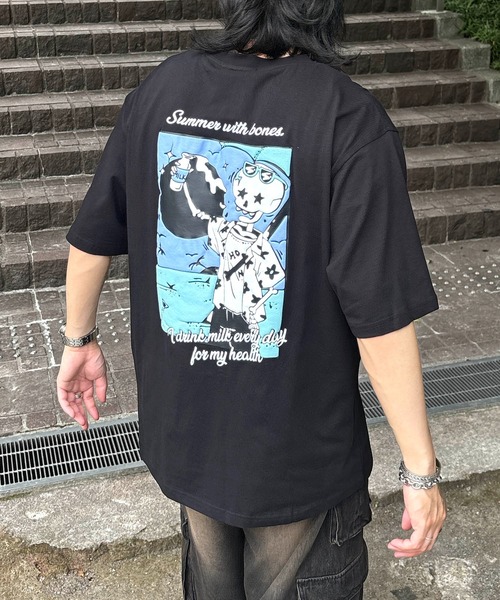 ILL'S(イルズ)の「ビリヤードバックプリント ビッグシルエット カジュアルストリート 半袖Tシャツ カットソー ユニセックス(Tシャツ/カットソー・メンズ・ブラック/ホワイト/ブラック系その他2/ホワイト系その他2/ブラック系その他/ホワイト系その他・M/L)」の22枚目の写真