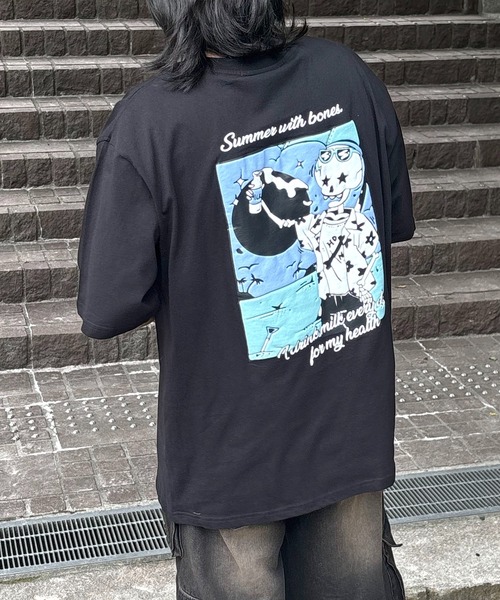 ILL'S(イルズ)の「ビリヤードバックプリント ビッグシルエット カジュアルストリート 半袖Tシャツ カットソー ユニセックス(Tシャツ/カットソー・メンズ・ブラック/ホワイト/ブラック系その他2/ホワイト系その他2/ブラック系その他/ホワイト系その他・M/L)」の21枚目の写真
