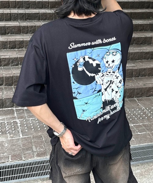 ILL'S(イルズ)の「ビリヤードバックプリント ビッグシルエット カジュアルストリート 半袖Tシャツ カットソー ユニセックス(Tシャツ/カットソー・メンズ・ブラック/ホワイト/ブラック系その他2/ホワイト系その他2/ブラック系その他/ホワイト系その他・M/L)」の19枚目の写真