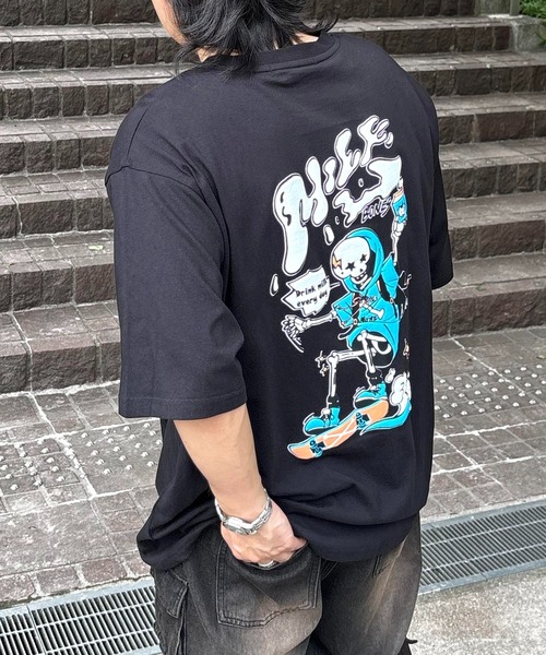 ILL'S(イルズ)の「ビリヤードバックプリント ビッグシルエット カジュアルストリート 半袖Tシャツ カットソー ユニセックス(Tシャツ/カットソー・メンズ・ブラック/ホワイト/ブラック系その他2/ホワイト系その他2/ブラック系その他/ホワイト系その他・M/L)」の10枚目の写真