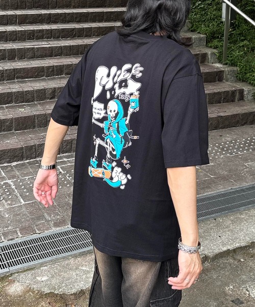 ILL'S(イルズ)の「ビリヤードバックプリント ビッグシルエット カジュアルストリート 半袖Tシャツ カットソー ユニセックス(Tシャツ/カットソー・メンズ・ブラック/ホワイト/ブラック系その他2/ホワイト系その他2/ブラック系その他/ホワイト系その他・M/L)」の11枚目の写真