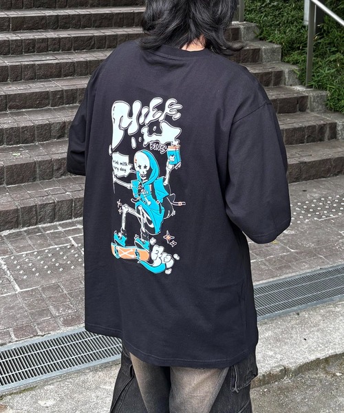 ILL'S(イルズ)の「ビリヤードバックプリント ビッグシルエット カジュアルストリート 半袖Tシャツ カットソー ユニセックス(Tシャツ/カットソー・メンズ・ブラック/ホワイト/ブラック系その他2/ホワイト系その他2/ブラック系その他/ホワイト系その他・M/L)」の8枚目の写真