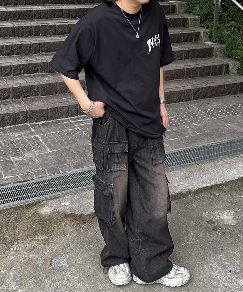 ILL'S(イルズ)の「ビリヤードバックプリント ビッグシルエット カジュアルストリート 半袖Tシャツ カットソー ユニセックス(Tシャツ/カットソー・メンズ・ブラック/ホワイト/ブラック系その他2/ホワイト系その他2/ブラック系その他/ホワイト系その他・M/L)」の14枚目の写真