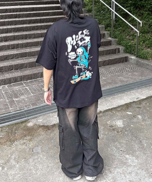 ILL'S(イルズ)の「ビリヤードバックプリント ビッグシルエット カジュアルストリート 半袖Tシャツ カットソー ユニセックス(Tシャツ/カットソー・メンズ・ブラック/ホワイト/ブラック系その他2/ホワイト系その他2/ブラック系その他/ホワイト系その他・M/L)」の16枚目の写真