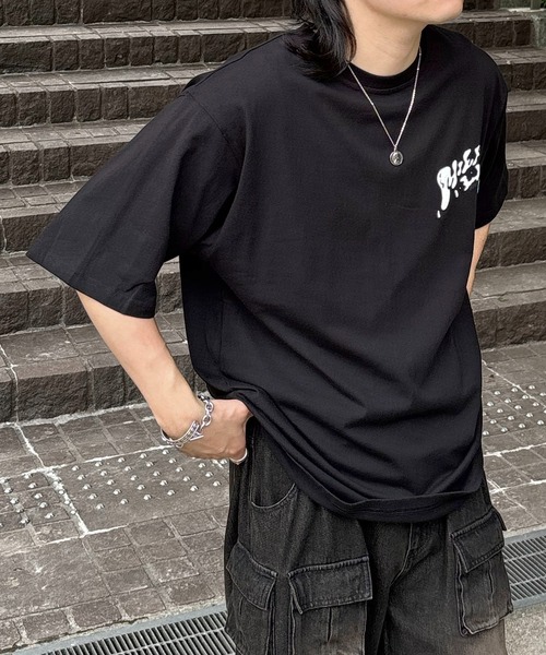 ILL'S(イルズ)の「ビリヤードバックプリント ビッグシルエット カジュアルストリート 半袖Tシャツ カットソー ユニセックス(Tシャツ/カットソー・メンズ・ブラック/ホワイト/ブラック系その他2/ホワイト系その他2/ブラック系その他/ホワイト系その他・M/L)」の13枚目の写真