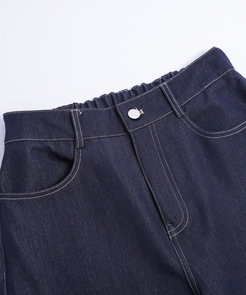 Lajour（ラジュール）の「日本製 セミワイド ストレートデニムパンツ（デニムパンツ・レディース・ネイビー/ブラック/ホワイト・M/L）」の21枚目の写真