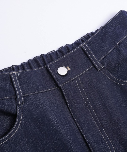 Lajour（ラジュール）の「日本製 セミワイド ストレートデニムパンツ（デニムパンツ・レディース・ネイビー/ブラック/ホワイト・M/L）」の22枚目の写真